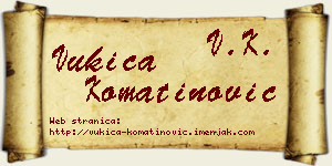 Vukica Komatinović vizit kartica